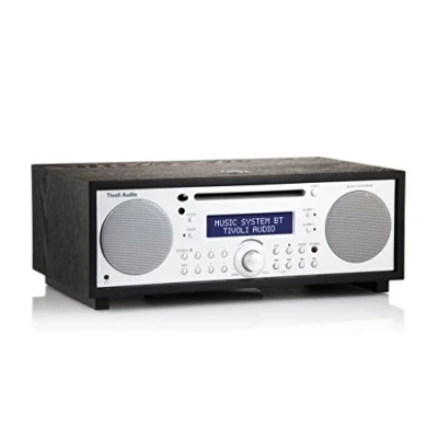 Imagen de Tivoli Audio Music System BT Sistema Hi Fi todo en uno AM / FM con Bluetooth para transmisión inalámbrica (Fresno Negro Plata)