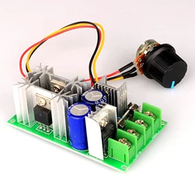 Imagen de Gebildet DC Motor Controller Assembly 12V 24V 36V 48V/20A Módulo de Accionamiento Alta Potencia Velocidad Ajustable PWM Controlador Gobernador Regulador LED Ultra Pequeño
