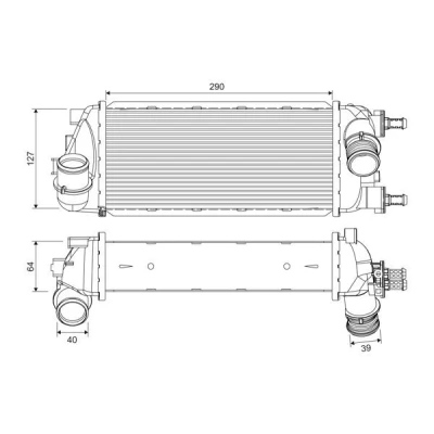 Imagen de VALEO 818695 Intercooler Aluminio sin sensor FIAT: Panda III Hatchback