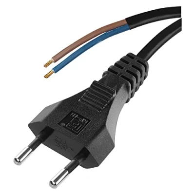 Imagen de Emos Flexo de Cable PVC 2 x 0,75 mm, 3 m, Negro, KF H1 h03vvh2 F hy020