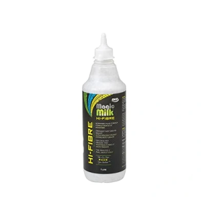 Imagen de Magic Milk Hi Fibre: Sella neumáticos de bicicleta sin cámara con microfibras. Repara pinchazos hasta 7 mm en MTB, bicicletas carrera y carretera. Ecológico duradero.