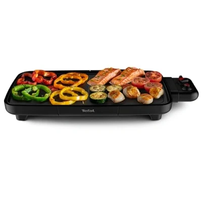 Imagen de Tefal plancha Booster CB6428 de cocina, hasta 8 raciones, asar, cocción booster, 2200 W, carne y verdura, revestimiento antiadherente, termostato ajustable