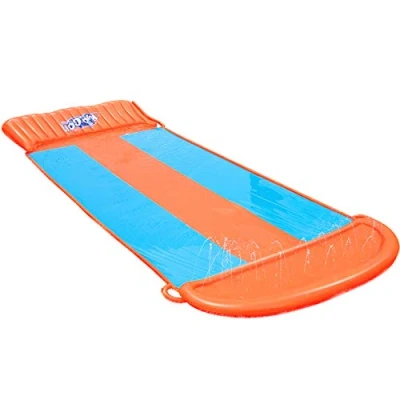 Imagen de BESTWAY 52258 Pista Deslizante Infantil Hinchable H2O Go! Triple 549 cm con Conexión a Manguera de Jardín, Piscina Final y Parche Reparación Incluido Mayores 3 Años