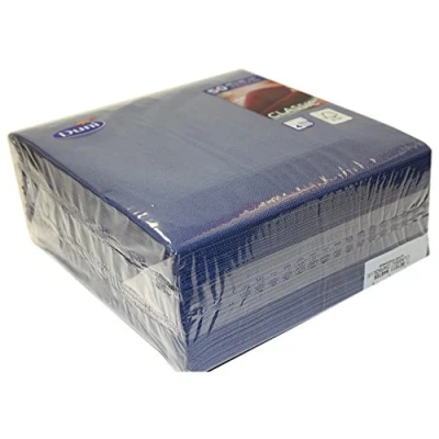 Imagen de Duni Servilletas para cena de 4 capas en relieve, color azul oscuro, 40 x cm, 50 unidades
