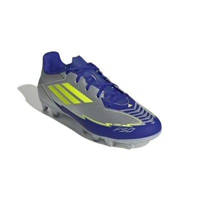 Imagen de adidas Performance Messi CLUB Botas de fútbol con tacos, Hombre, Talla: 44 2/3, Silver/solar yellow/lucid blue Zapatos