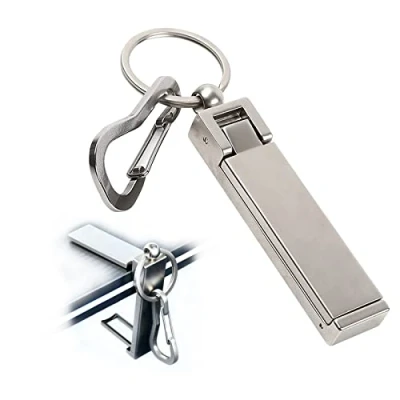 Imagen de MEIRRAI Colgador de Bolsos, Cuelga Bolsos Mesa Plegable, Soporte Gancho para Bolso Mano Metal Mujer, Plateado Mate