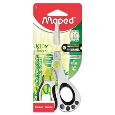 Imagen de Maped Tijeras Escolares Koopy 13,5 cm Infantiles Apertura Automática para Facilitar Corte Puntas Redondeadas Diseño Lúdico de Panda