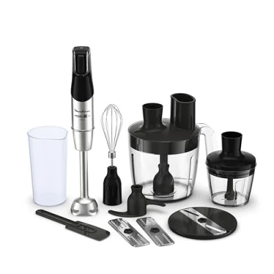 Imagen de Moulinex Infinyforce Pro Batidora de mano 1200 W, cuchillas Powerlix alto rendimiento y duraderas, resultados rápidos, gatillo ergonómico, diferentes velocidades accesorios, DD95JD