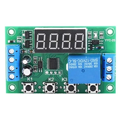 Imagen de Relé Temporizador, YYC 2S Automatización del módulo de Interruptor Control plástico Ajustable Pantalla LED para válvula solenoide, Bomba Agua, Motor, cinturón luz, etc.(12V)