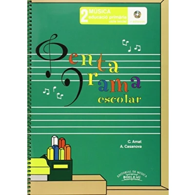 Imagen de PENTAGRAMA ESCOLAR Vol. 2 Educació Primària Cicle inicial Llibre en Català Libro del alumno Incluye CD adhesivos (Reg. B.3385)