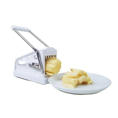 Imagen de ICO Cortador de Patatas, Patatas Fritas Profesional con 1 Cuchilla en Acero Inoxidable, Corta Manual Tecnología Antideslizante