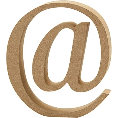 Imagen de Escultura decorativa con forma de letra &quot;A&quot;, en tablero densidad media, marrón, madera, 11.5 x 2 13 cm