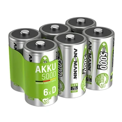 Imagen de ANSMANN 5030922 maxE 5000 mAh Mono D precargado batería de Muy Poca Descarga 6 Pack