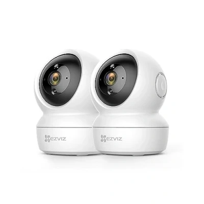 Imagen de EZVIZ C6N (2 Pack) Cámaras Vigilancia WiFi Interior 360º, 1080P Camara Bebé/Mascotas, Visión Nocturna, Audio Bidireccional, Detección de Movimiento, Control Remoto, Compatible con Alexa
