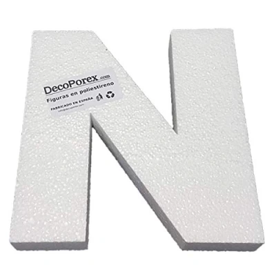 Imagen de Decoporex Letra N de poliestireno 20 cm Alto. expandido.