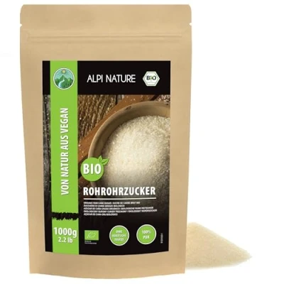 Imagen de azúcar de caña en bruto ecológico (1kg), ecológico, moreno y 100% natural, integral sin aditivos