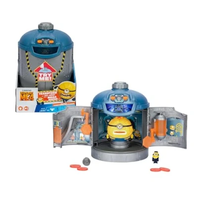Imagen de DESPICABLE ME 4 Minion Transformation Chamber, Reproduce Momento de la Película Mi Villano Favorito, Cámara Transformación, Mete Minifigura y se Transforma en Gigante, Famosa (MN405000)