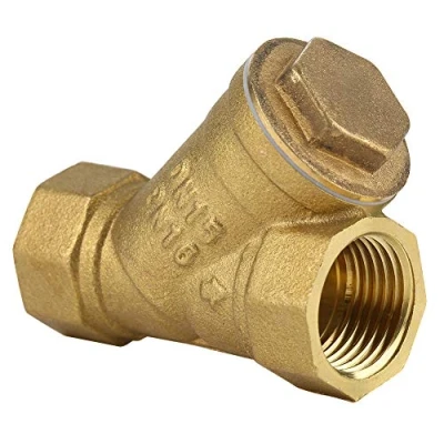 Imagen de Akozon Válvula de Filtro Latón, 1/2&quot; BSPP Rosca Hembra DN15 Y Tipo Tubo Manguera Conector para Agua Aceite Separación