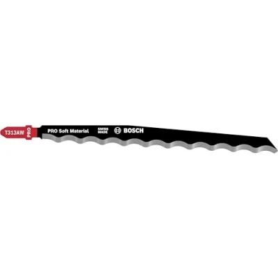 Imagen de Bosch Professional 3x Hojas de Sierra calar T 313 AW Special for Soft Material (para Cartón, espuma poliestireno, alfombra, cuero, goma, accesorios calar)