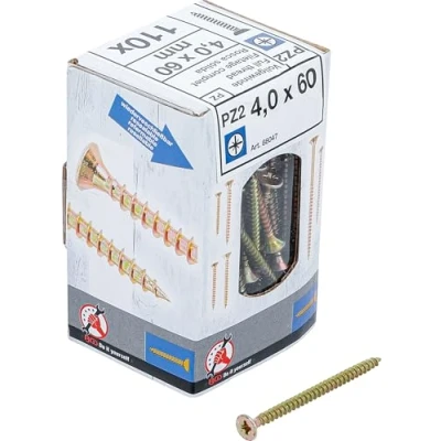 Imagen de BGS Diy 88047 Tornillos multiuso cruz PZ2 4,0 x 60 mm 110 piezas