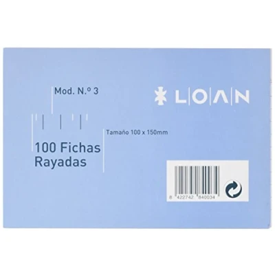 Imagen de Loan Número 3 Fichas rayadas, 100 unidades