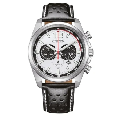 Imagen de CITIZEN CA4640 Eco Drive Solar Chrono Reloj para hombre con 41 mm de diámetro en diferentes variantes, Blanco / Correa Cuero,