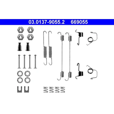 Imagen de ATE 03.0137 9055.2 Juego de accesorios, zapatas freno PEUGEOT: 205 II Hatchback, 106 I CITROËN: Saxo Hatchback