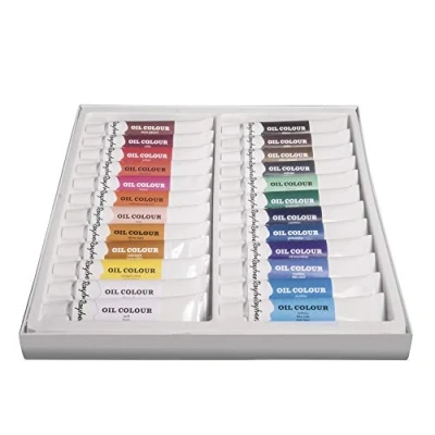 Imagen de Rayher Artista Pinturas al óleo, Surtido, 24 colores x 12 ml, set, 288