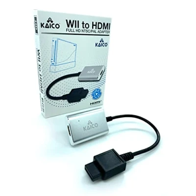 Imagen de Kaico Adaptador Wii HDMI con Cable para Uso Consolas Nintendo a Compatible Salida de componentes Un Simple Plug &amp; Play Soporta NTSC y PAL