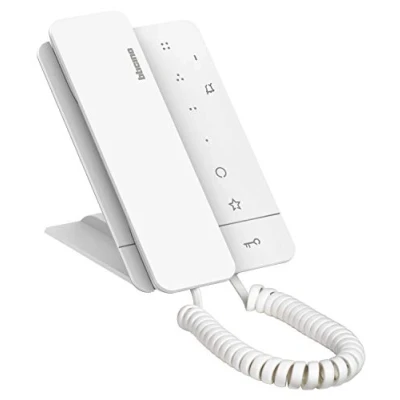 Imagen de Bticino Audio Hausstation CLASSE 100 A16M Interfono con Auriculares para 2 Cables función de Puerta/activación, 3 Botones sensores, 4 configurados y 16 Sonidos melódicos