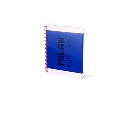 Imagen de MILAN® Cuaderno A4 con espiral y tapa dura, 80 hojas blancas de 95 gr/m², colección nata® 624 since 1918, azul