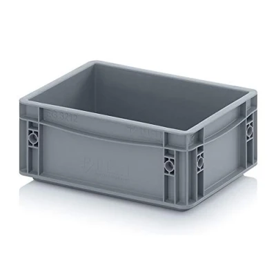 Imagen de Auer Eurobehälter EG 32/12 asas cerradas Caja apilable 30 x 20 12 cm de plástico 5,3 L almacenamiento y transporte estable