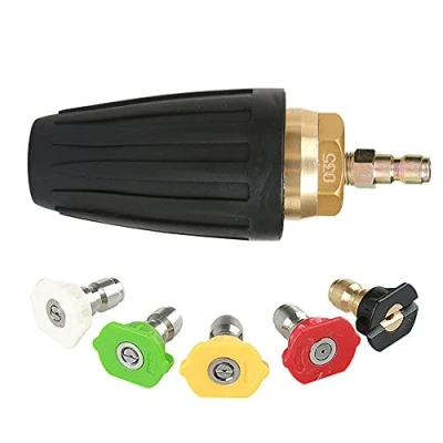 Imagen de CENPEK boquilla Turbo giratoria, 1.8GPM 3000PSI 035 lavadora a presión rotativa 1/4 &quot;conexión rápida, limpiador pistola set de accesorios
