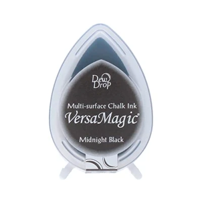 Imagen de Tsukineko VersaMagic Multi Superficie Dew Drop Gesso Inkpad Midnight Black, Negro, Talla única