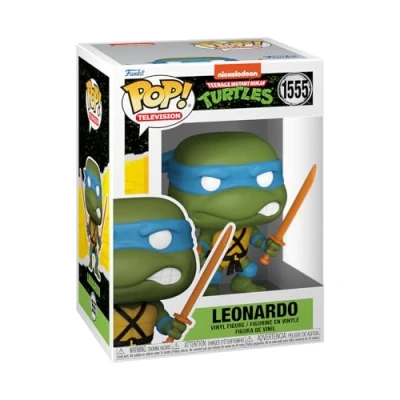 Imagen de Funko Pop TV: Teenage Mutant Ninja Turtles (TMNT),Leonardo 1/6 de Probabilidades Obtener la RARA Variante Chase, TMNT Retro/Classic,Figura Vinilo Coleccionable, Idea Regalo