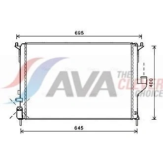 Imagen de PRASCO RTA2477 Radiador, refrigeración del motor Aluminio 586 414 23 Aletas unidas mecánicamente DACIA: Duster SUV, Sandero I