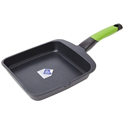 Imagen de BRA Prior Grill asador con rayas, 22 cm, aluminio fundido antiadherente, apto para todo tipo de cocinas incluida inducción