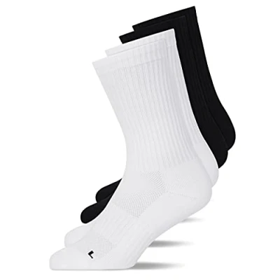 Imagen de Snocks Calcetines Hombre Mujer Running Deporte Talla 39 42 Color: Mix (Negro/Blanco) Trekking Mujer, Padel Antiampollas