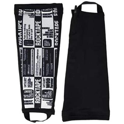 Imagen de RockTape RockGuard Shin Guard Mangas de Codo, Unisex Adulto, Negro/Blanco, Large