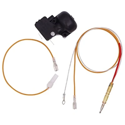 Imagen de piezas de repuesto reparación calentador gas propano, kit montaje seguridad Faston tipo termoacoplador y control interruptor Fd4