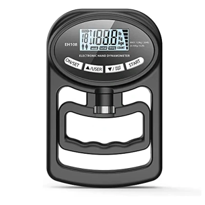 Imagen de Upxiang Dynamometer de mano Grip Strength Trainer Electronic Hand Dynamómetro (265 lbs/120 kg, agarre fuerza), color negro
