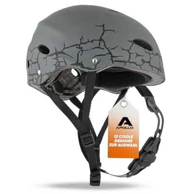 Imagen de Apollo Casco de Bicicleta, Patinete, Skate para Niños y Adultos Niño Adulto con Rueda Ajuste También como BMX, Monopatín, Scooter Diferentes Tamaños Colores