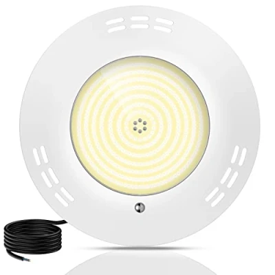 Imagen de LyLmLe Foco LED Piscina Relleno de Resin, 35W Lámpara para Superficie extraplano (Equivalente 300W halógena Bombilla), 2800lm, Ángulo 140, IP68 Impermeable, 12V AC/DC, 3000K Blanco Cálido