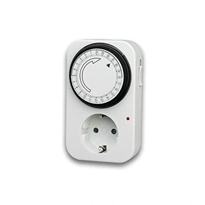 Imagen de Temporizador/Programador mecánico Diario, 24 h, 230V 250V, 16A, 3680W, 96 Programas, con Enchufe Schuko (Temporizador)