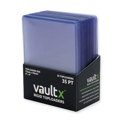 Imagen de Vault x Portatarjetas rígidas prémium extra gruesas sin costuras de 35 puntos 3 4 pulgadas para tarjetas coleccionables y deportivas (paquete 25)