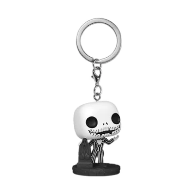 Imagen de Funko Pop! Keychain: Disney The Nightmare Before Christmas 30th Jack Skellington Minifigura de Vinilo Coleccionable Llavero Original Relleno Calcetines Idea Regalo Mercancia Oficial