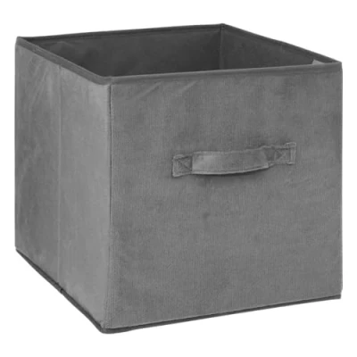 Imagen de 5five cesta de terciopelo &quot;mix n modul&quot; 31x31cm gris antracita