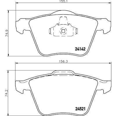 Imagen de HELLA 8DB 355 013 001 Juego de pastillas freno no preparado para indicador desgaste VOLVO: S60 II, V60 I, S80 FORD: S Max Mk1