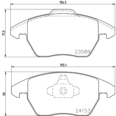 Imagen de HELLA 8DB 355 011 811 Juego de pastillas freno no preparado para indicador desgaste PEUGEOT: 207 Hatchback, 307 208 I Hatchback
