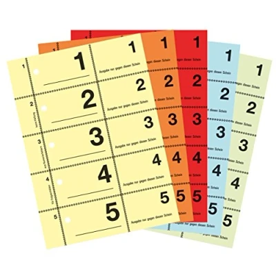 Imagen de Avery Zweckform 867 5 Cuaderno con números para guardarropa (tamaño A6, 1 a 500, unidades), disponible en colores